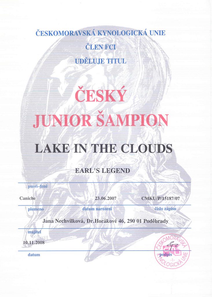 081110 JUNIOR SAMPION CESKO LAKE TITULY