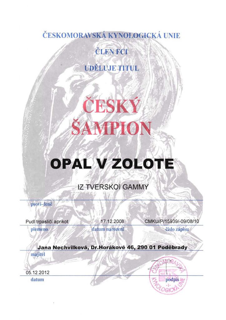 121205 CESKY SAMPION RICI TITULY