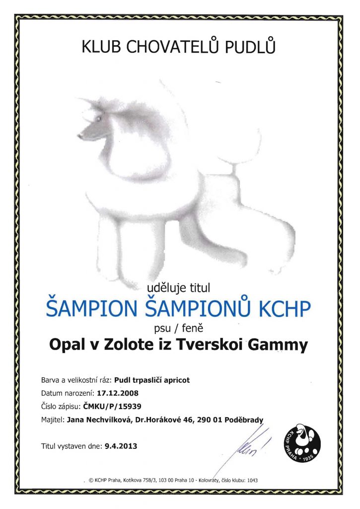 130409 SAMPION SAMPIONU KCHP RICI TITULY